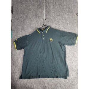 Vintage Baylor Bears Polo Shirt Men Sz 3XL Tiger‎ Hill Green Yellow Sportswear